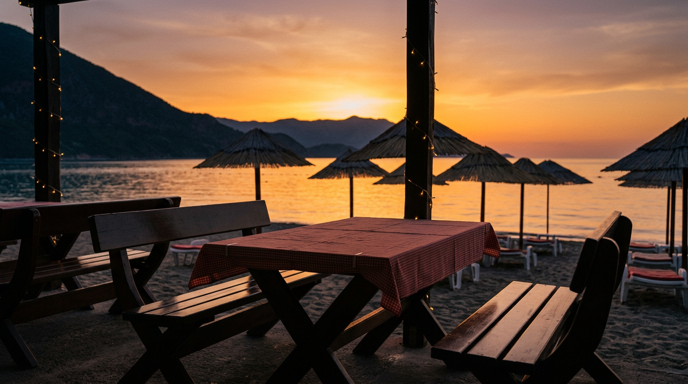Zalazak sunca nad zalivom Jaz iz Restaurant Sirene